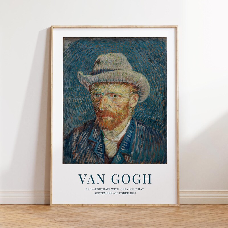 Van Gogh Print Vincent Van Gogh Poster Self-portrait of Van Gogh Aesthetic Room Decor Van Gogh Print Van Gogh Wall Art Vangogh Print
